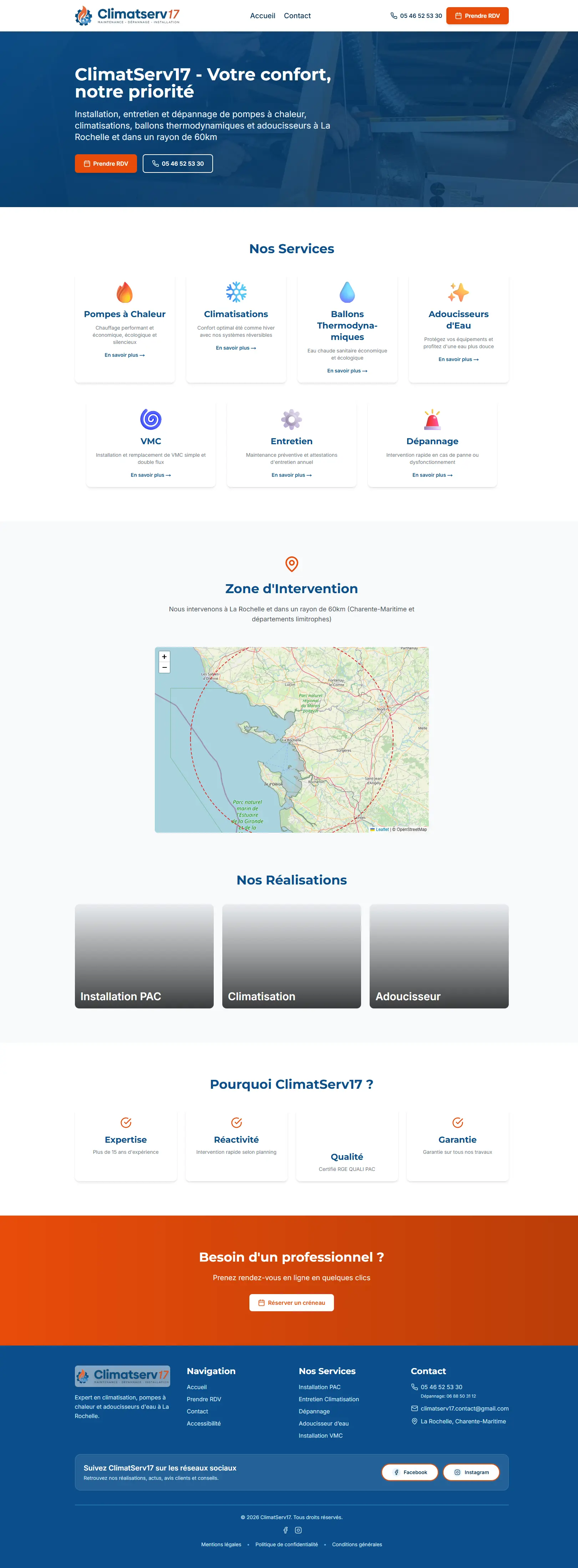 Accueil ClimatServ17