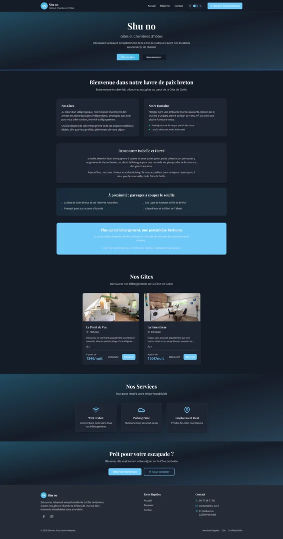 Page d'accueil Shu-no