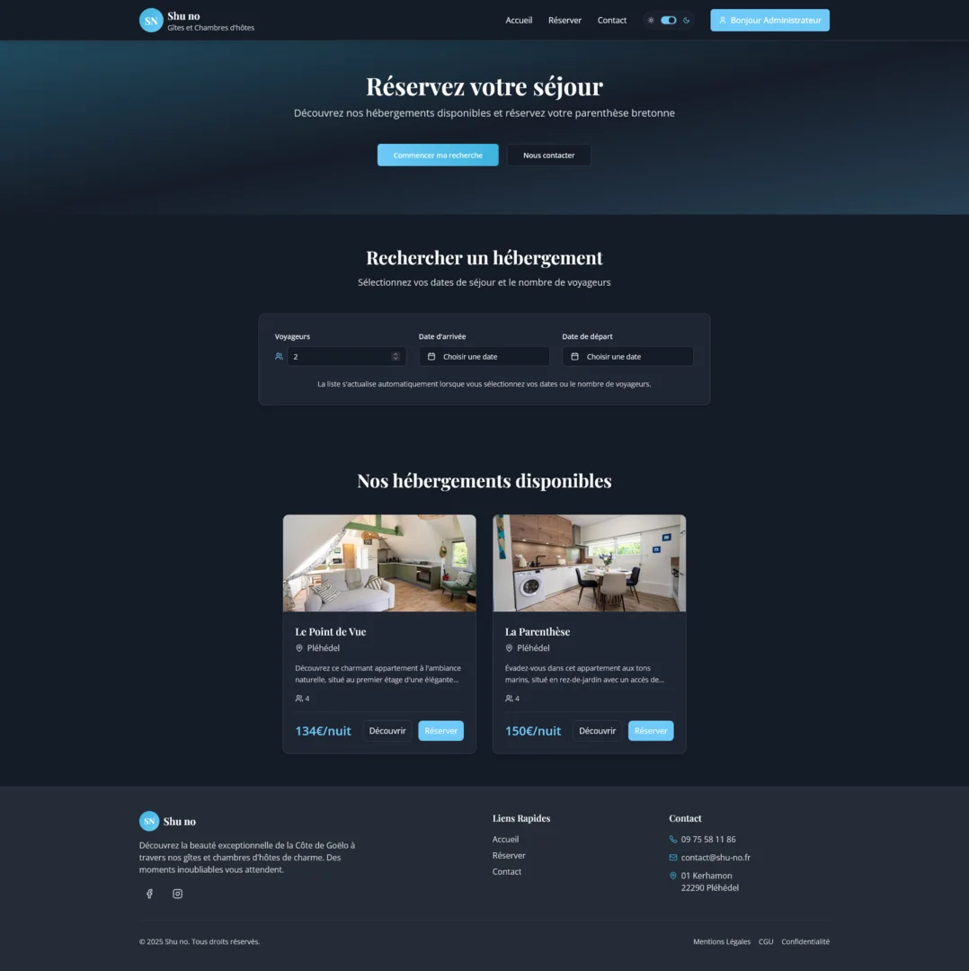 Recherche de gîtes Shu-no